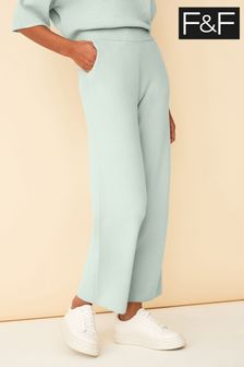 F&F Issey Green Full Needle Wide Leg Trousers (A82852) | €11