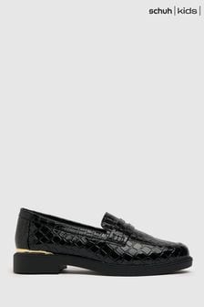 Schuh Natural Lenzo Croc Effect Patent Loafers (A82869) | 34 €