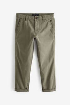 Khaki Green Tapered Loose Fit Chino Trousers (3-16yrs) (A83210) | €11 - €16