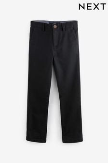 Black Regular Fit Stretch Chino Trousers (3-17yrs) (A83212) | OMR5 - OMR7