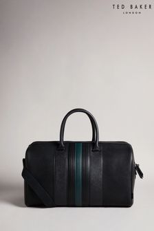 Ted Baker Black/Blue Evyday Striped PU Holdall Bag (A83287) | 539 QAR