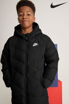 Čierna - Dlhý zateplený kabát Nike (A83691) | €106