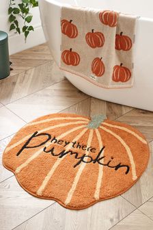 Orange Halloween Pumpkin Bath Mat (A83855) | $32