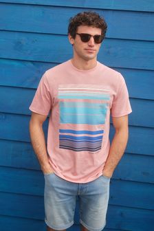 Pink Bar Regular Fit Print T-Shirt (A83870) | 20 €