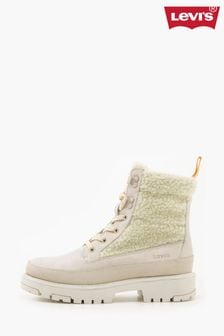 Levi's Cream Quilted Solvi Boots (A83885) | €48
