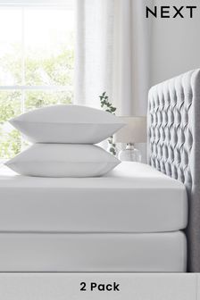 White Easy Care Polycotton 2 Pack Sheet (A83940) | $19 - $49