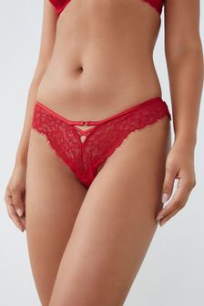 Red Extra High Leg Lace Knickers (A84086) | SGD 16