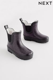 Black Glitter Chelsea Wellies (A84289) | AED73 - AED82