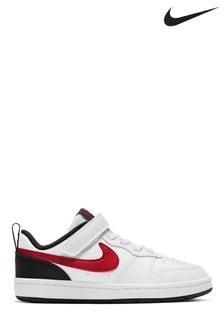 Nike Red/White Court Borough Low Junior Trainers (A84422) | DKK281