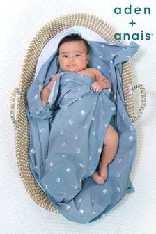 Duży niebieski koc Aden + Anais™ Moon Comfort Knit™ (A84485) | 45 zł