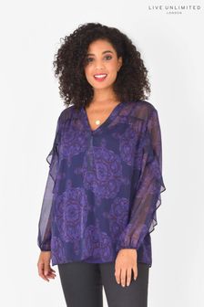 Live Unlimited Purple Curve and Abstract Blouse (A84739) | €67