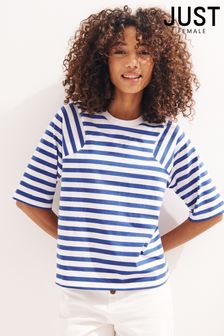 Just Female Blue Now Stripe T-Shirt (A84747) | €23