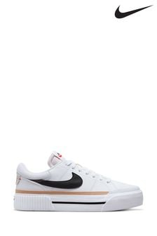 Nike Grey White Court Legacy Lift Trainers (A84814) | €113