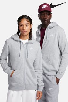 Nike Grey Club Full Zip Hoodie (A84952) | €93