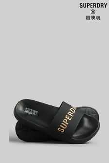 حذاء مفتوح أسود بشعار لحمام السباحة Code من Superdry (A84985) | 172 ر.س