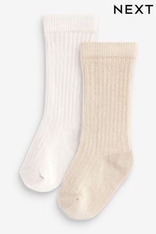 Stone Baby 2 Pack Knee Length Socks (0mths-2yrs) (A85163) | €3