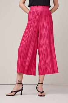 Pink Plisse Culotte Pink Trousers (A85300) | €24