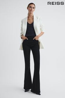 Schwarz - Reiss Beau Ausgestellte Skinny-Jeans mit hohem Bund (A85488) | 181 €