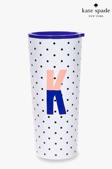 kate spade new york White Initial Sparks Of Joy Stainless Steel Tumbler (A85700) | €35