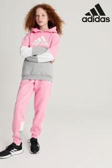 adidas Pink Colourblock Fleece Tracksuit (A85926) | €54