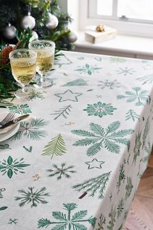 Green Christmas Tree Wipe Clean Table Cloth (A86009) | DKK234 - DKK268