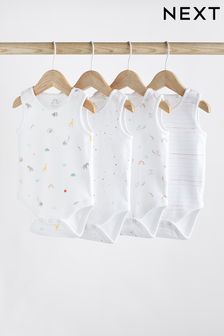 4 Pack Baby Vest Bodysuits