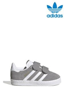 adidas originals Grey Infant Gazelle Strap Close Trainers (A86417) | €52