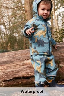 Blue Dinosaur Waterproof Jacket And Trousers Set (3mths-7yrs) (A86711) | €31 - €34