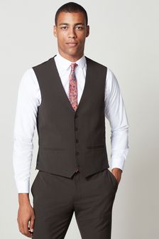 Brown Motion Flex Stretch Suit: Waistcoat (A86720) | €17