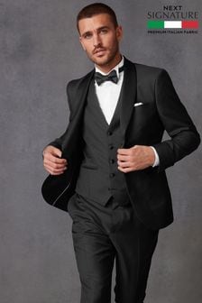 Black Signature Cerruti 100% Wool Tuxedo Suit (A86742) | 191 €