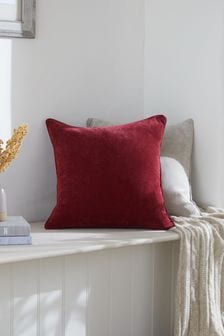 Red Soft Velour Small Square Cushion (A86753) | 10 €