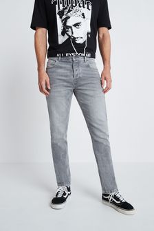 Light Grey Slim Fit Authentic Stretch Jeans (A86784) | $45
