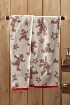 Natural Gingerbread Towel (A87480) | $15