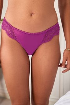 Magenta Pink Bikini Satin & Lace Knickers (A87571) | €8