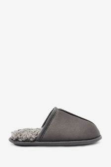 Grey Slip-On Mule Slippers (A87652) | 16 € - 20 €
