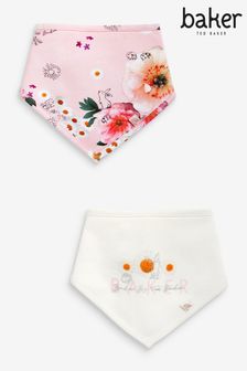 Baker by Ted Baker Pink Daisy Ribbed Bibs 2 Pack (A87681) | 566 UAH