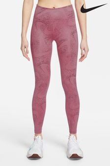 Nike Pink Dri-FIT One Mid-Rise Printed Leggings (A87837) | €37