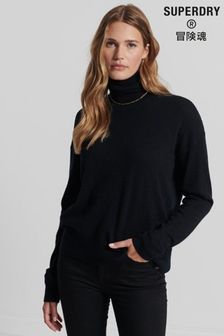 Superdry Black Lambswool Roll Neck Jumper (A87929) | €58