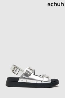 Schuh Talis Schuhe mit Fußbett aus Leder, Silberfarben (A87942) | 60 €