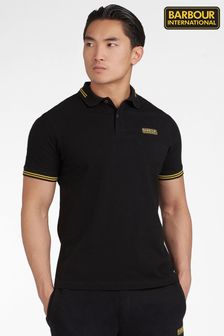 Barbour® International Poloshirt mit Kontraststreifen, schwarz (A88330) | 71 €