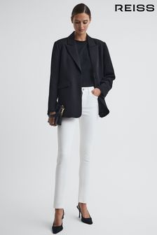 Reiss White Lux Mid Rise Skinny Jeans (A88382) | $157