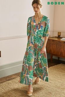 Boden Green Fixed Wrap Jersey Maxi Dress (A88460) | MYR 660
