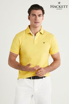 חולצת פולו בצבע צהוב לגברים של Hackett London (A88916) | ‏396 ₪