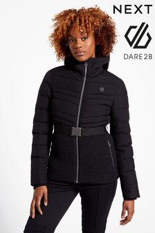 Black Dare 2b x Next Hit The Slopes Premium Belted Ski Jacket (A89131) | €79