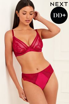 Red DD+ Non Pad Plunge Embroidered Bra (A89196) | 21 €