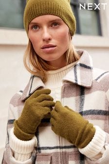 Olivengrün - Collection Luxe Handschuhe aus 100% Kaschmir (A89199) | 33 €