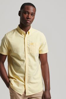 חולצת אוקספורד צהובה עם שרוול קצר בסגנון וינטאג' של Superdry (A89538) | ‏186 ₪