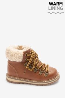 Tan Brown Warm Lined Hiker Boots (A89834) | €22 - €24