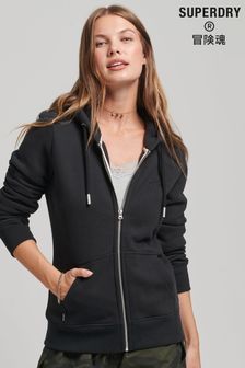 SUPERDRY Organic Cotton Vintage Logo Embroidered Zip Hoodie (A89961) | $62