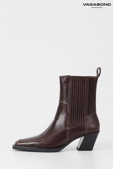 Vagabond Shoemakers Alina棕色縫線設計西部風格靴子 (A90102) | NT$7,700